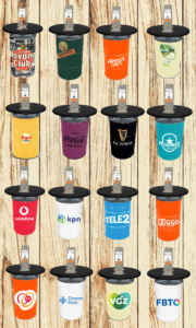 Sunscreen use barrels with a dispenser attached