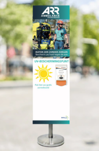 Sunscreen use signage with a dispenser attached #6