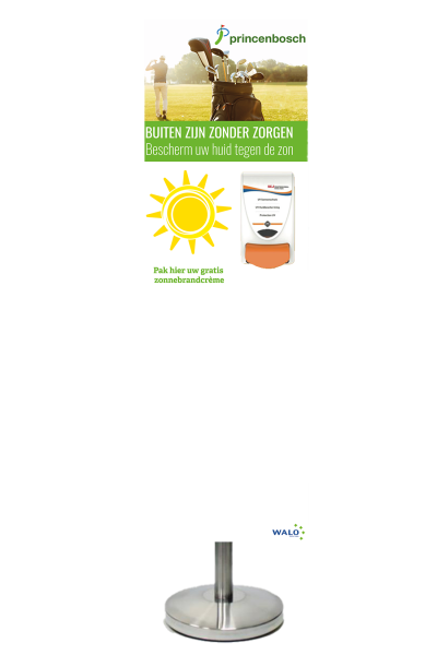 Sunscreen use signage with a dispenser attached #9